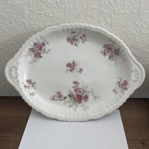 ANTIQUE VICTORIA CARLSBAD AUSTRIA VTO70 12" OVAL PORCELAIN SERVING PLATTER